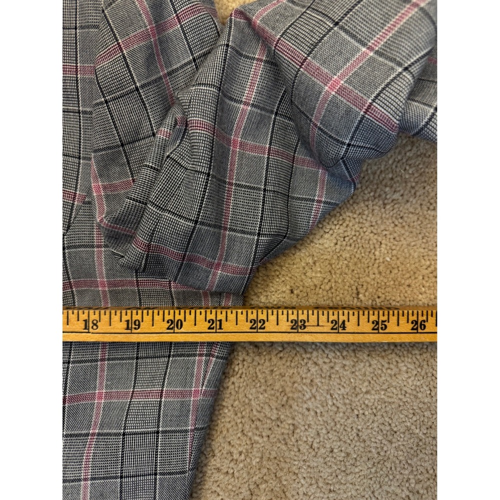 Sag Harbor Suit Womens 16 Gray Pink Plaid Blazer and Skirt Set 2 Piece Vintage - Picture 16 of 16